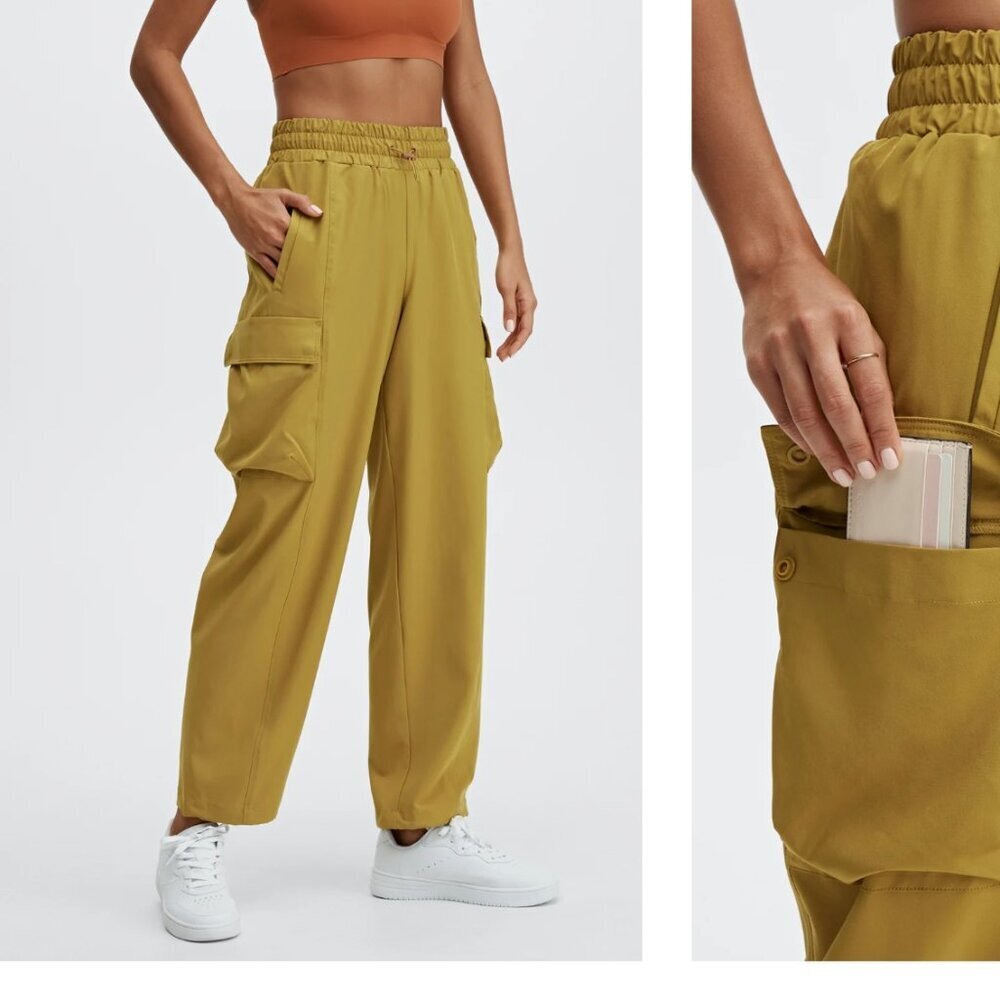 Fabletics Eleanor Cargo Track Pants Olive Large